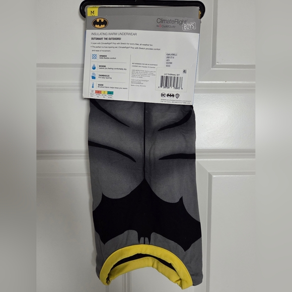 New DC Batman Kids warm Pj Set - Black, Gray, and Yellow - Picture 2 of 2